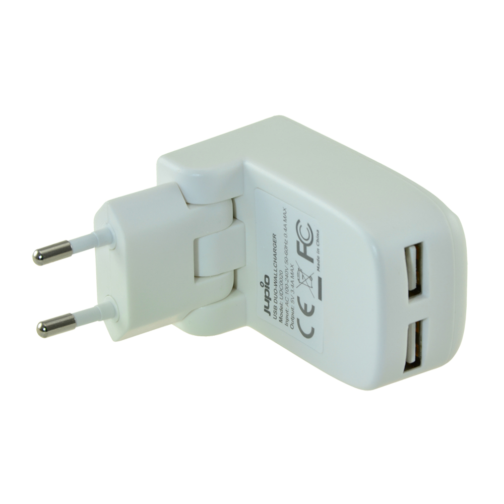 Afbeelding van Jupio Dual USB Wallcharger Foldable 17W